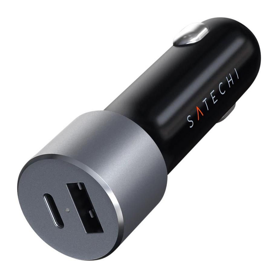 SATECHI  Caricatore auto 72W USB-C + USB grigio 