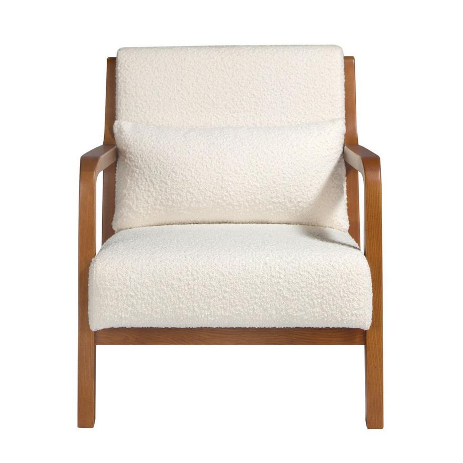 ANGEL CERDA Fauteuil en tissu blanc  
