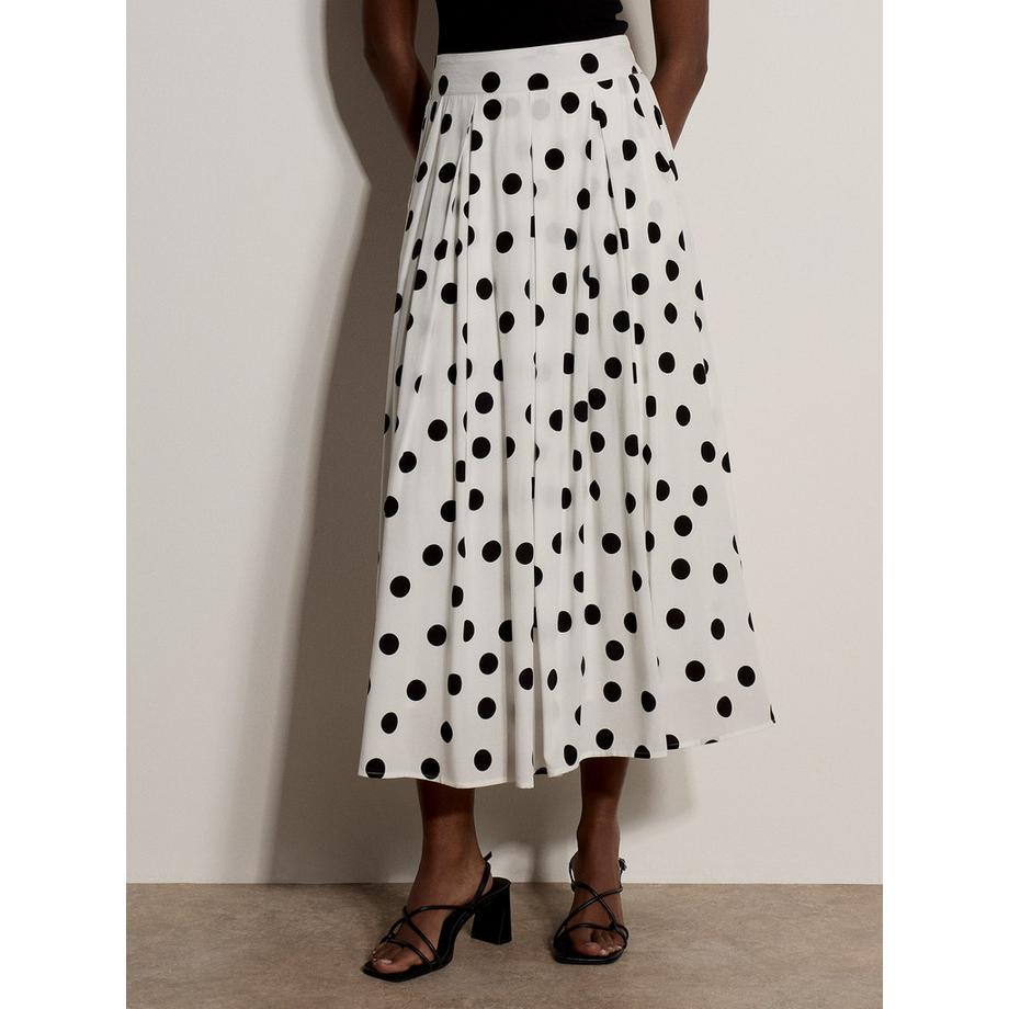 APRICOT Midi-Rock in A-Linie mit Polka-Dots  