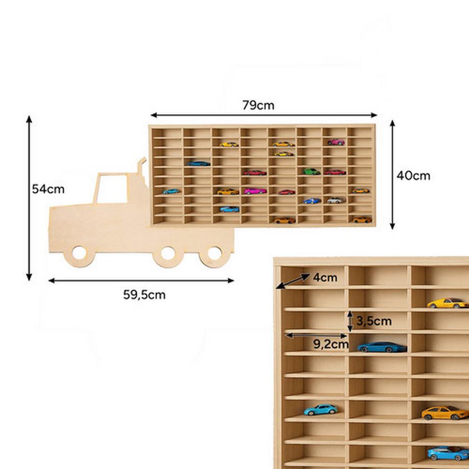 Northio Holzregal für Autos - Kruzzel 26582 LKW  