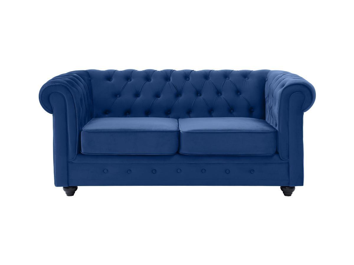 Vente-unique 2SitzerSofa CHESTERFIELD Samt  