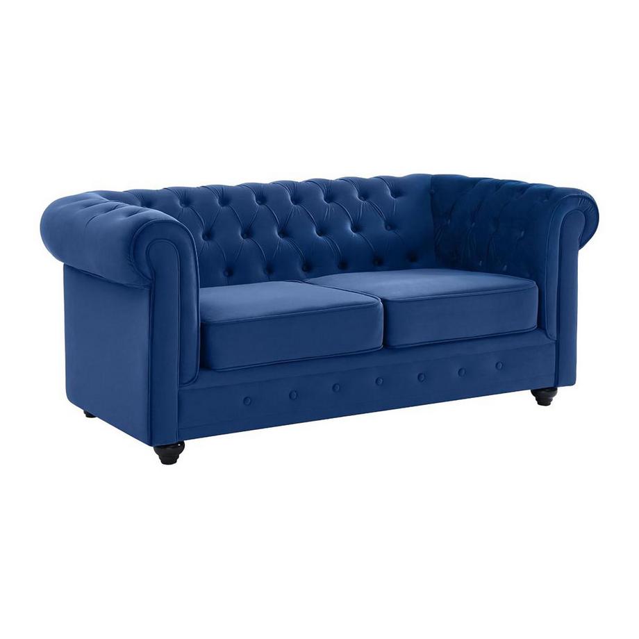 Vente-unique Canapé 2 places CHESTERFIELD Velours  