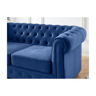 Vente-unique 2SitzerSofa CHESTERFIELD Samt  