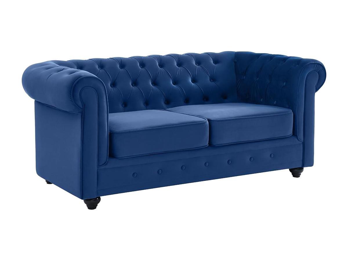 Vente-unique 2SitzerSofa CHESTERFIELD Samt  