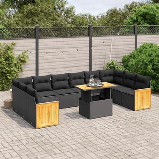 VidaXL Ensemble de canapés de jardin rotin synthétique  