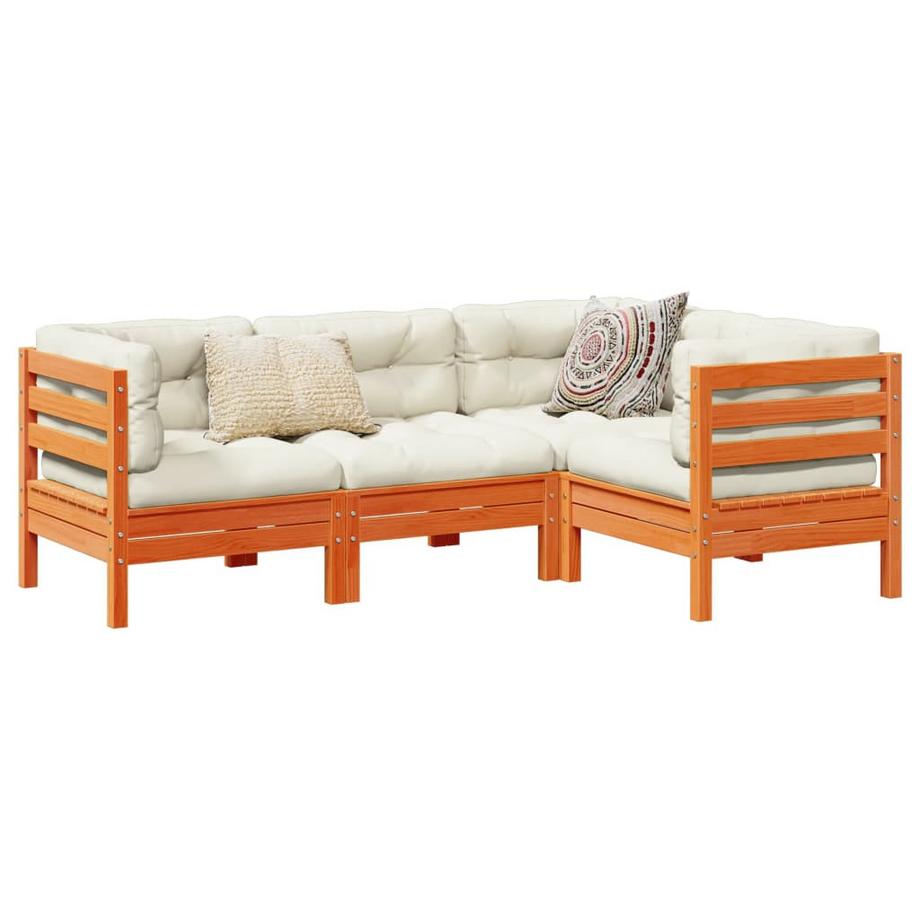 VidaXL set divano da giardino Legno  