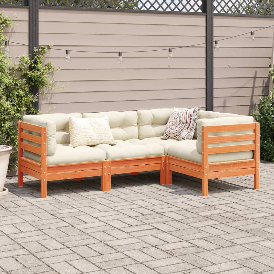 VidaXL set divano da giardino Legno  