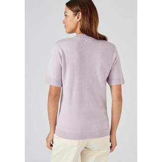 Damart  Pull manches courtes col V, maille jersey. 