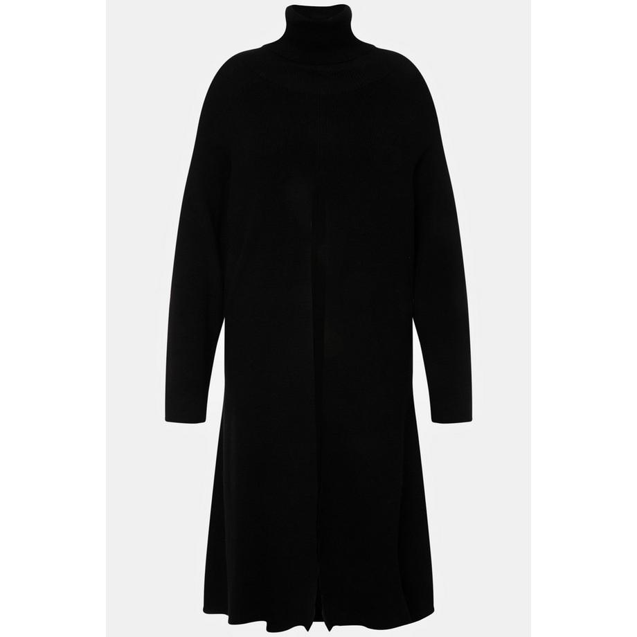 Ulla Popken Long A-Linie Stehkragen Langarm Pullover  