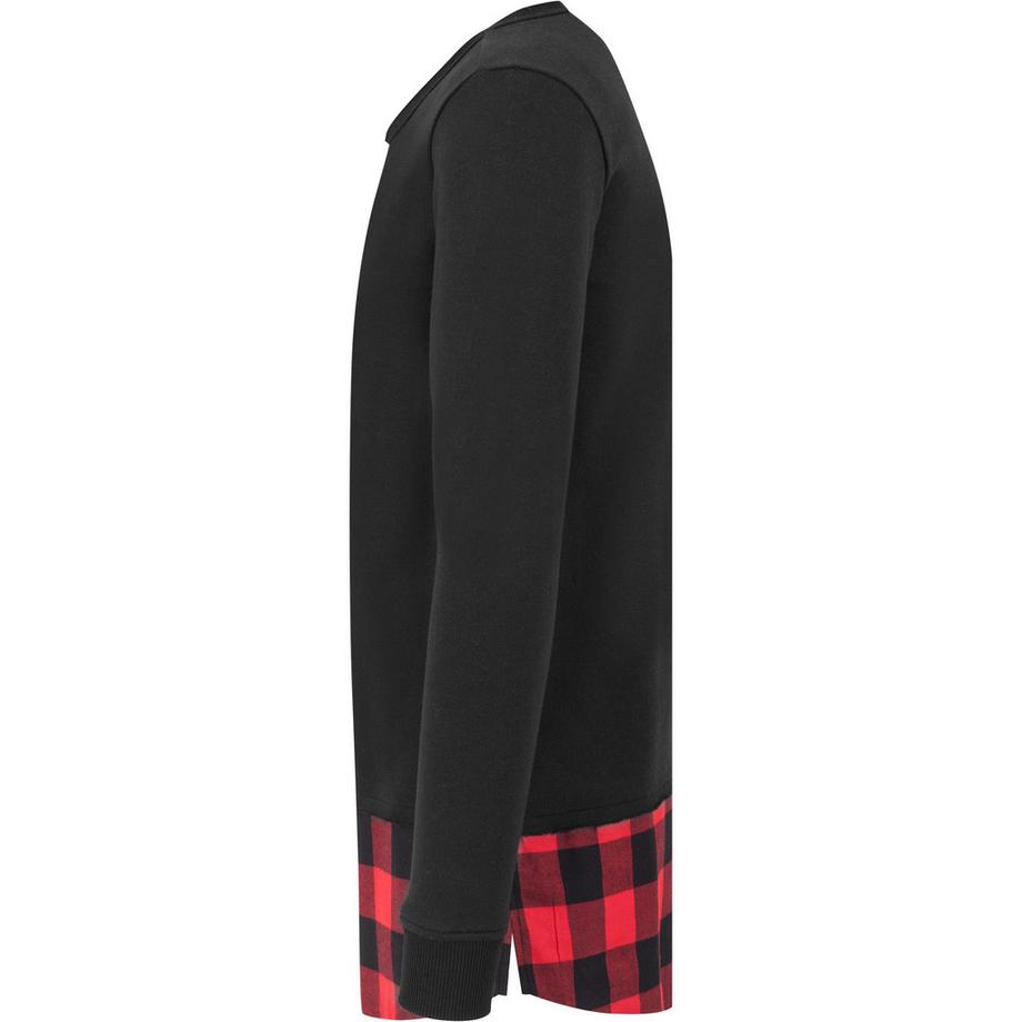 URBAN CLASSICS T-Shirt Maniche Lunghe con Fondo in Flanella  