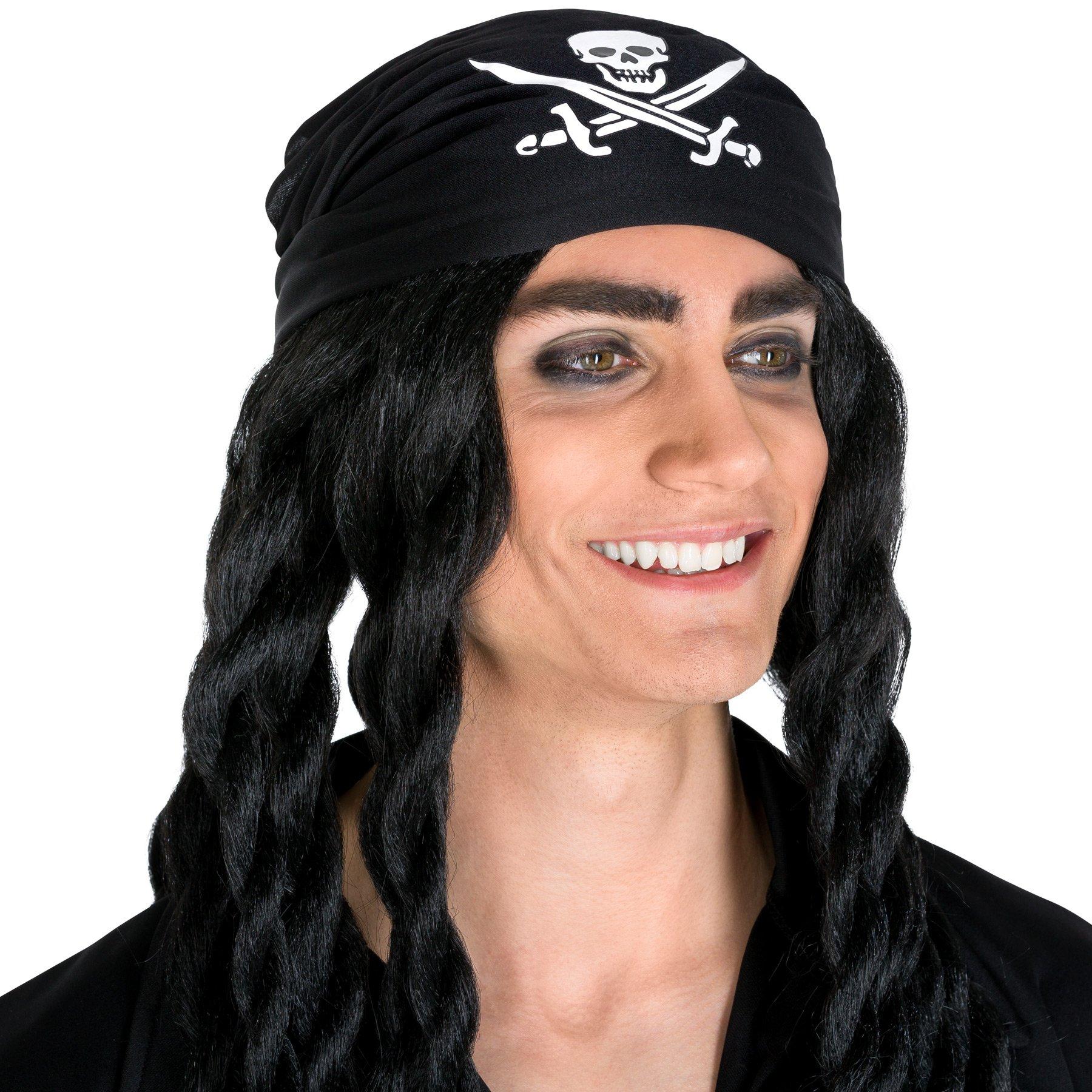 Tectake  Costume pour homme Pirate Barbe de trois jours 