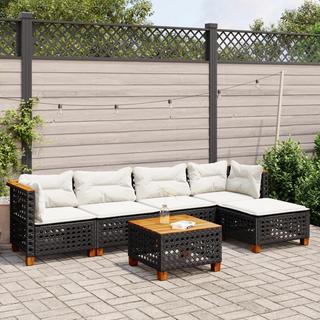 VidaXL Ensemble de canapés de jardin rotin synthétique  