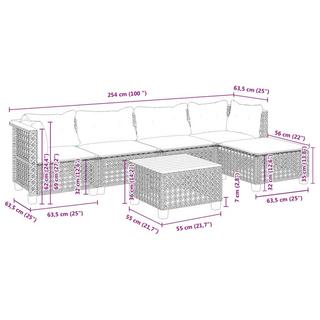 VidaXL Garten sofagarnitur poly-rattan  