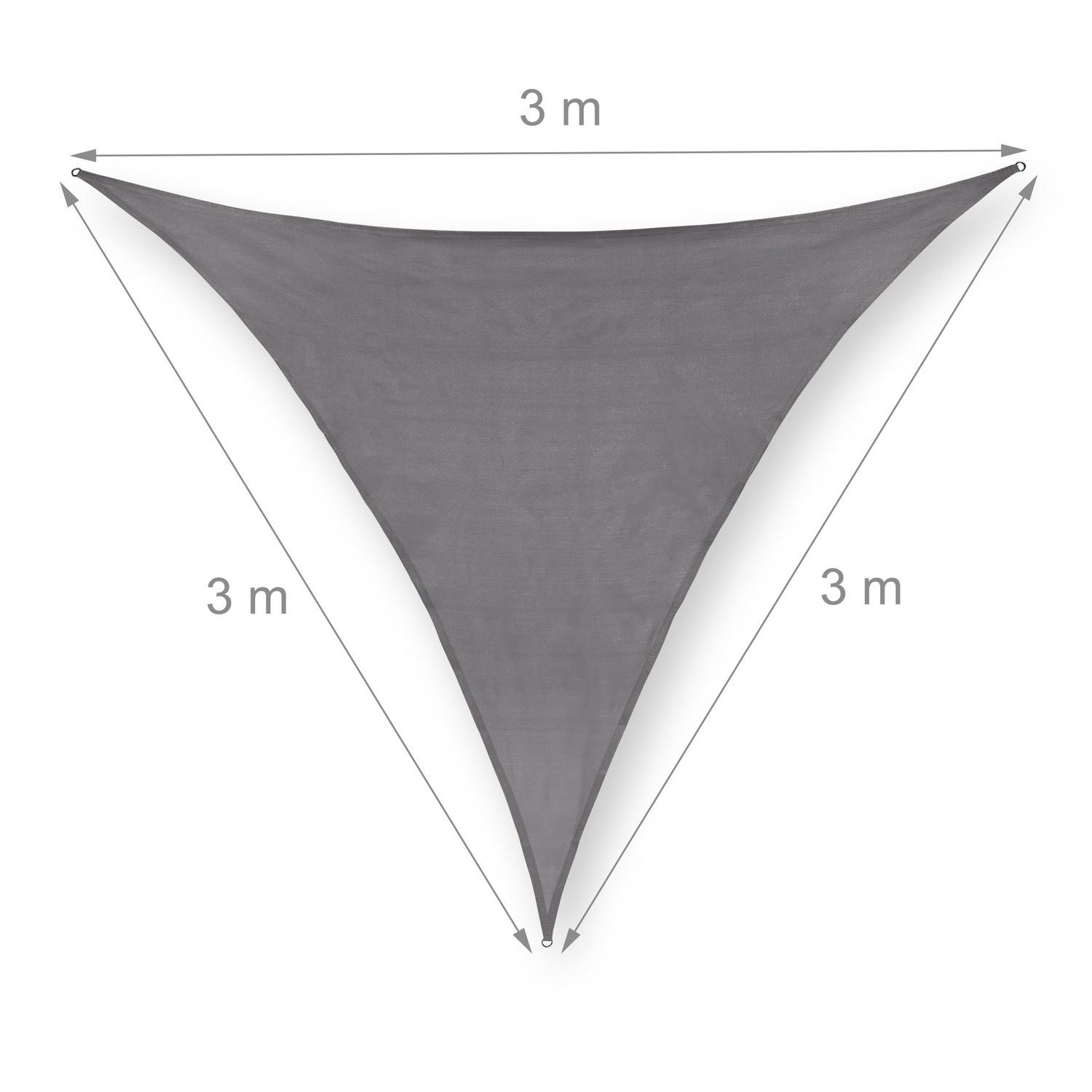 B2X Voile d'ombrage polyéthylène triangulaire gris  