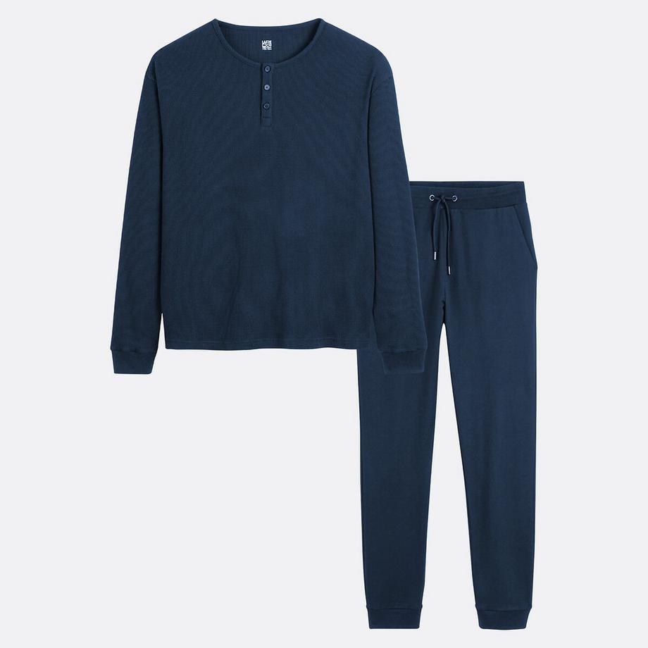 La Redoute Collections Pyjama Henley Manches Longues  