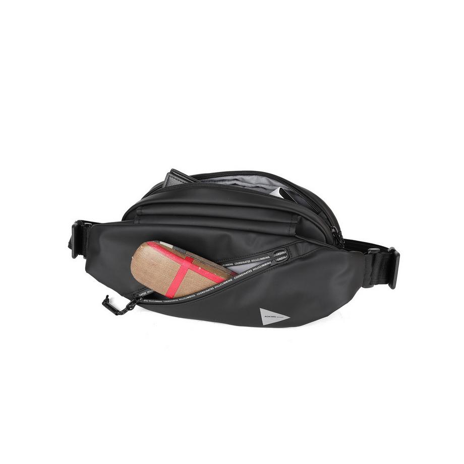 Aoking Sac ceinture avec panneau mesh et logo réfléchissant  