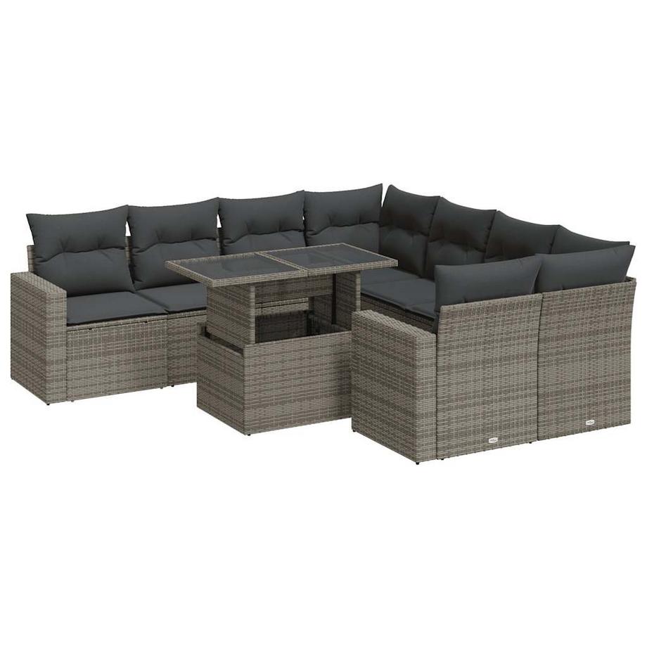 set di divani da giardino Polirattan