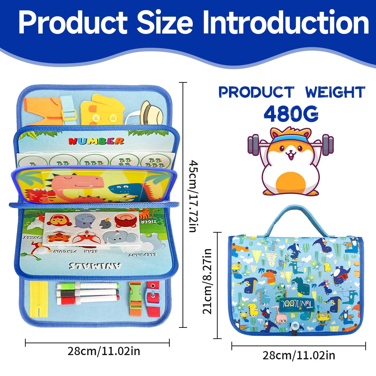 Activity-board  Tableau d'activité pour les tout-petits, jouet de motricité, jouet d'apprentissage sensoriel pour bébé, tableau de motricité pour les voyages en voiture ou en avion. 