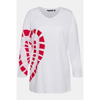 Ulla Popken  Long-Sweatshirt, Heart, Rundhals, Langarm 