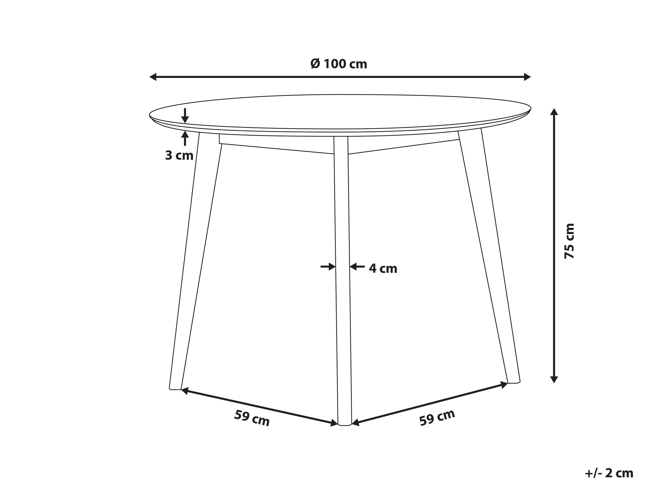 Beliani Esstisch aus MDF-Platte Modern ROXBY  