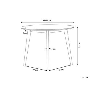 Beliani Esstisch aus MDF-Platte Modern ROXBY  