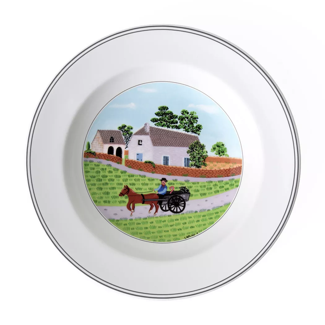 Villeroy & Boch Suppenteller "Suppenteller Bauer Design Naif ø 21 cm bunt"