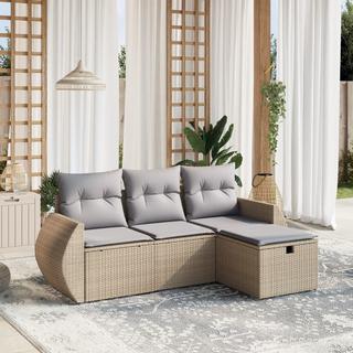 VidaXL set divano da giardino Polirattan  