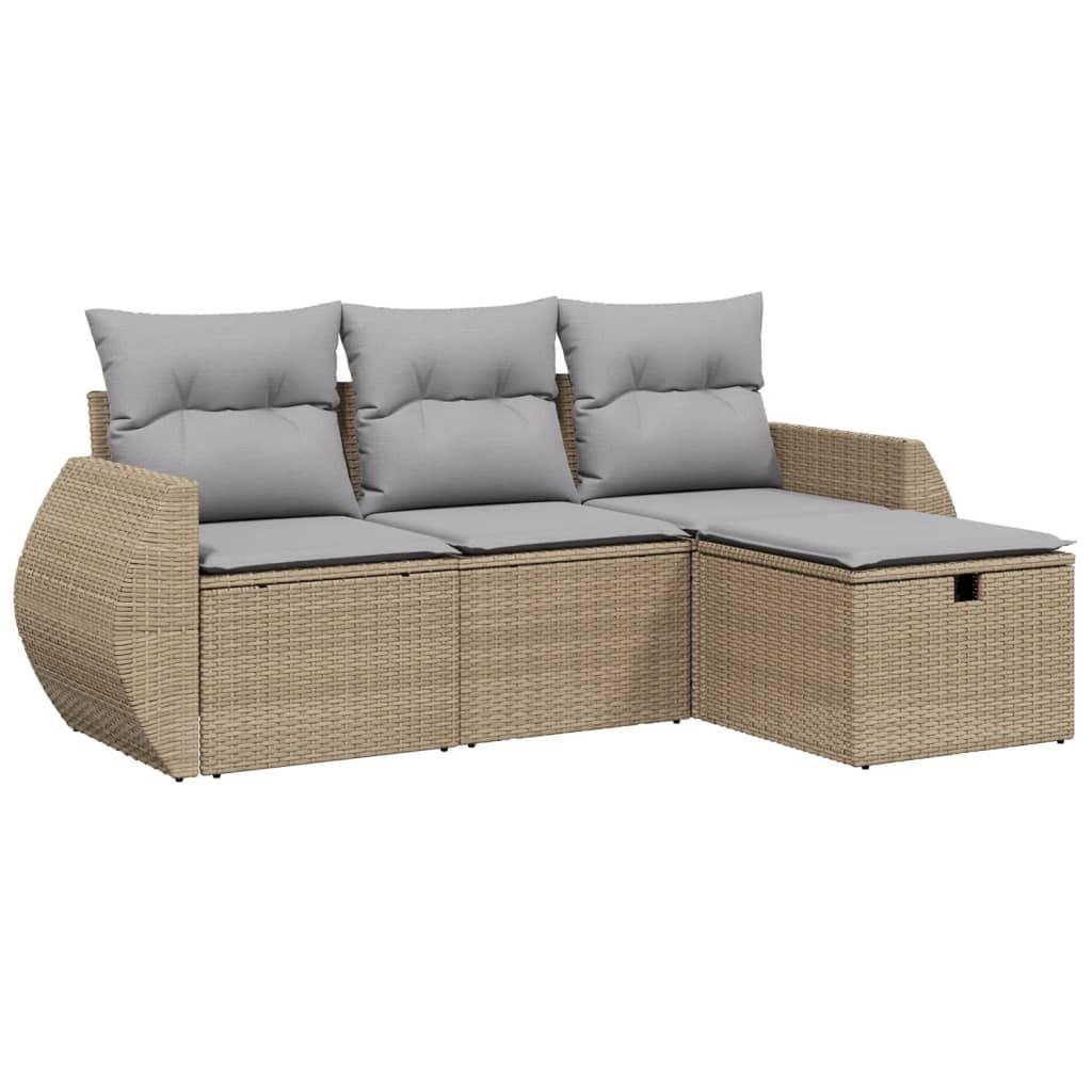 VidaXL set divano da giardino Polirattan  