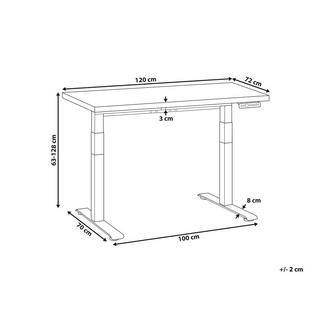 Beliani Verstellbarer Schreibtisch aus Faserplatte Modern DESTINES  