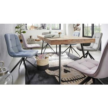 Table à manger Friends teck métal noir 180x90