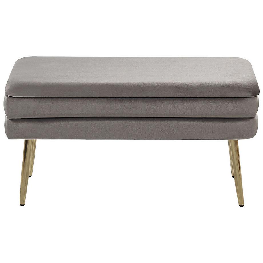 Beliani Banc de rangement en Velours Moderne DURHAM  