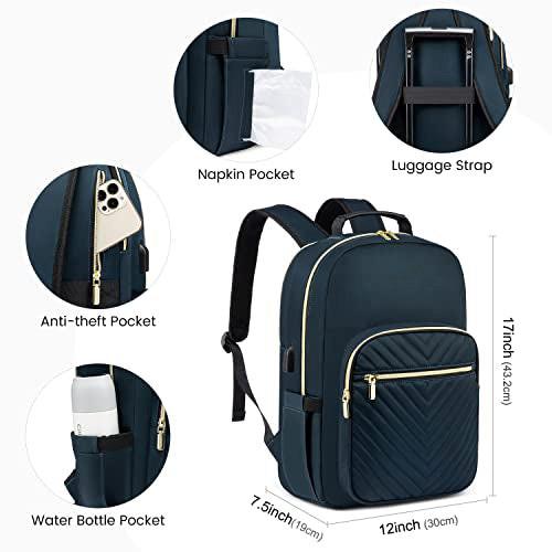 Only-bags.store Zaino impermeabile per laptop elegante zaino scolastico con porta di ricarica USB  