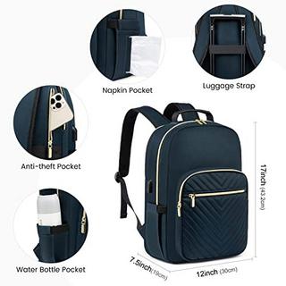Only-bags.store Wasserdichter Laptop Rucksack Eleganter Schulrucksack mit USB Ladeanschluss  