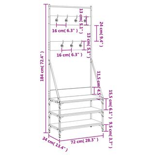 VidaXL Portant à vêtements bois d'ingénierie  