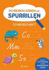 Schreiben lernen mit Spurrillen - Schreibschrift Loewe Lernen und Rätseln (Hrsg.); Eisendle, Carmen (Illustrationen) Copertina rigida 