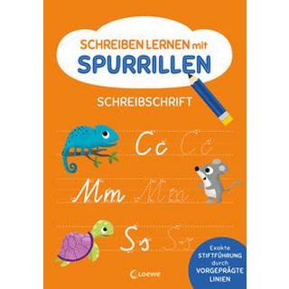 Schreiben lernen mit Spurrillen - Schreibschrift Loewe Lernen und Rätseln (Hrsg.); Eisendle, Carmen (Illustrationen) Copertina rigida 