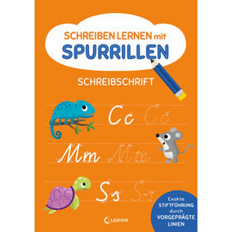 Schreiben lernen mit Spurrillen - Schreibschrift Loewe Lernen und Rätseln (Hrsg.); Eisendle, Carmen (Illustrationen) Gebundene Ausgabe 