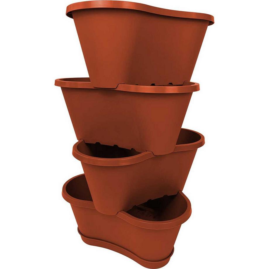 Pots à plantes Petalis terracotta