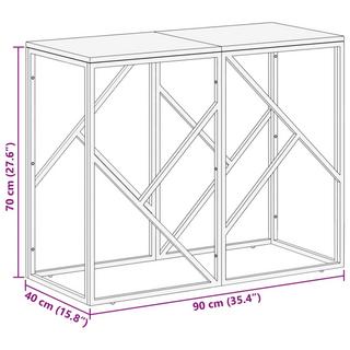 VidaXL Table de console acier inoxydable  