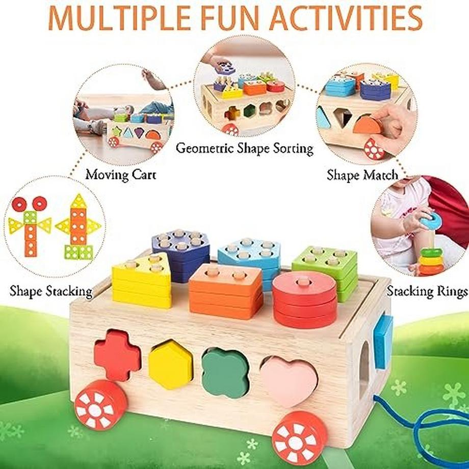 Activity-board  Holzstapelspielzeug für Kleinkinder ab 12 Monaten alt 