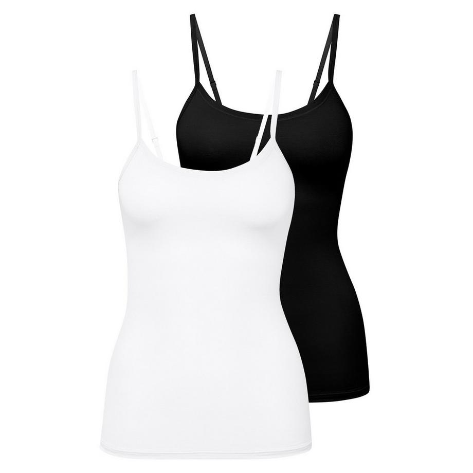 CALIDA Stretch Natural Comfort Spaghetti Top 2er Pack  