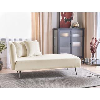 Beliani Chaise longue côté gauche en Bouclé Moderne RIOM  