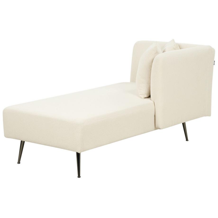 Beliani Chaise longue côté gauche en Bouclé Moderne RIOM  