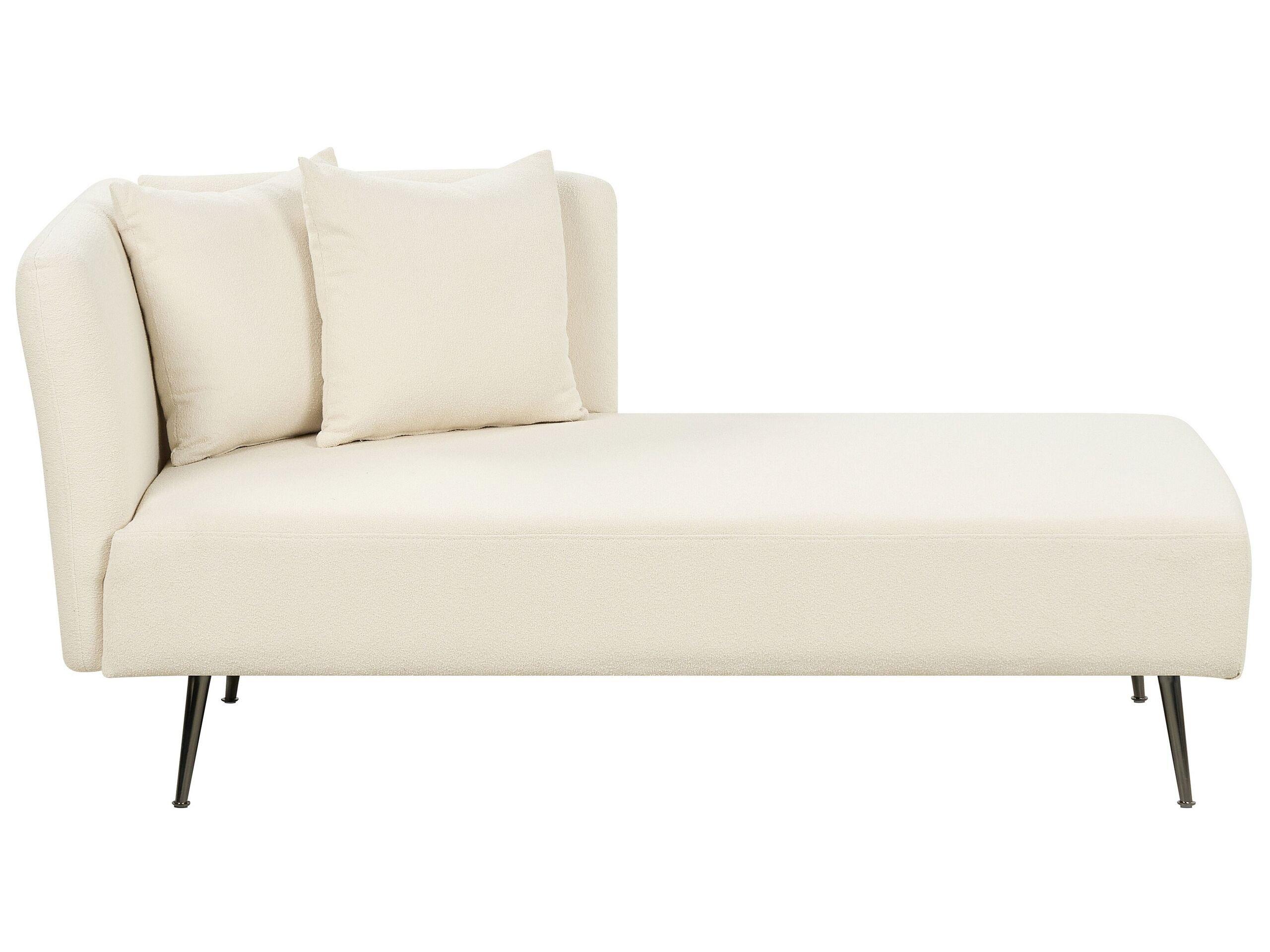 Beliani Chaise longue versione sinistra en Bouclé Moderno RIOM  