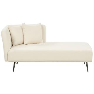 Beliani Chaise longue côté gauche en Bouclé Moderne RIOM  