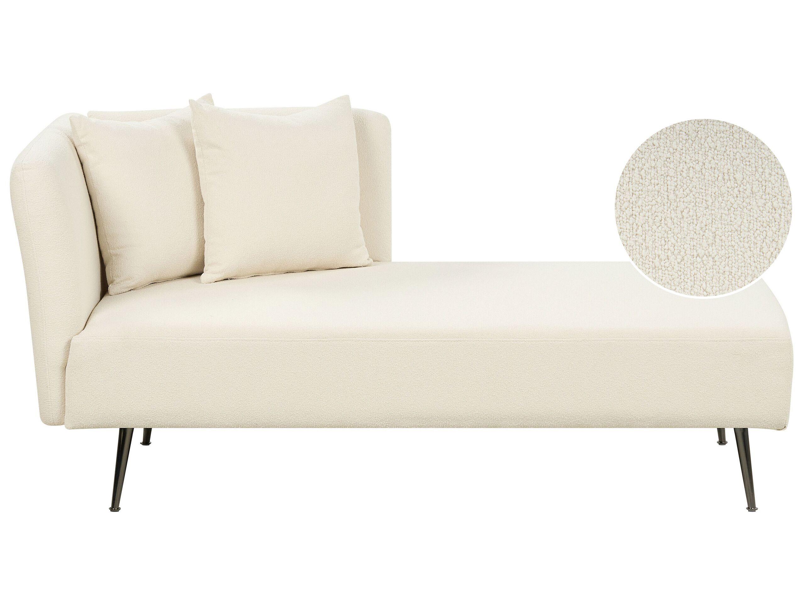 Beliani Chaise longue côté gauche en Bouclé Moderne RIOM  