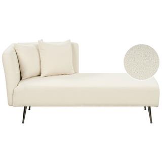 Beliani Chaise longue côté gauche en Bouclé Moderne RIOM  