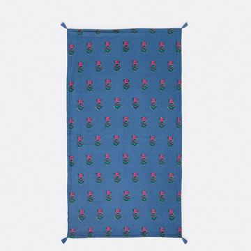 XL-Hamamtuch Alanis mit Blumenmuster und Frottee-Rückseite