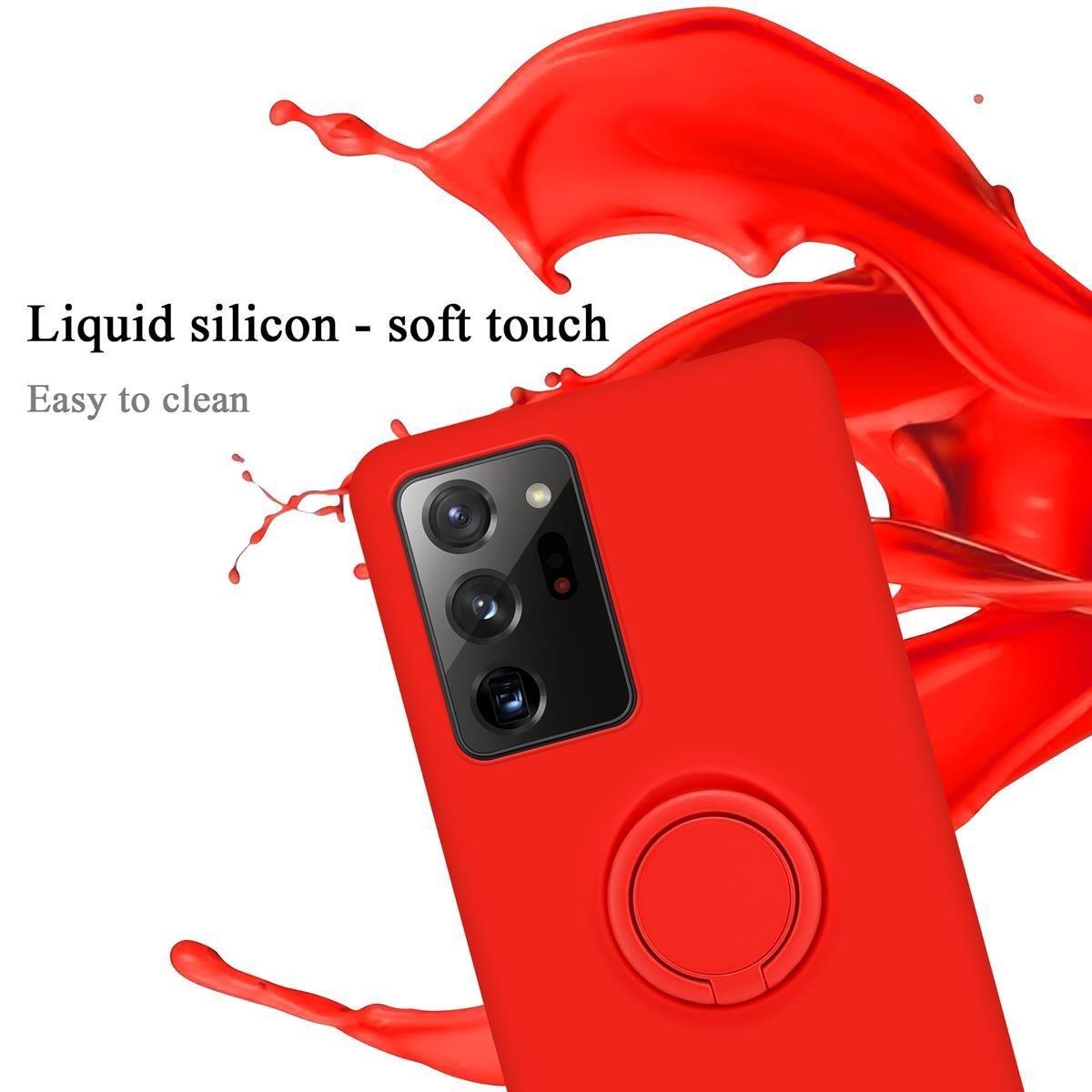 Cadorabo  Hülle für Samsung Galaxy NOTE 20 ULTRA TPU Silikon mit Ring Liquid 