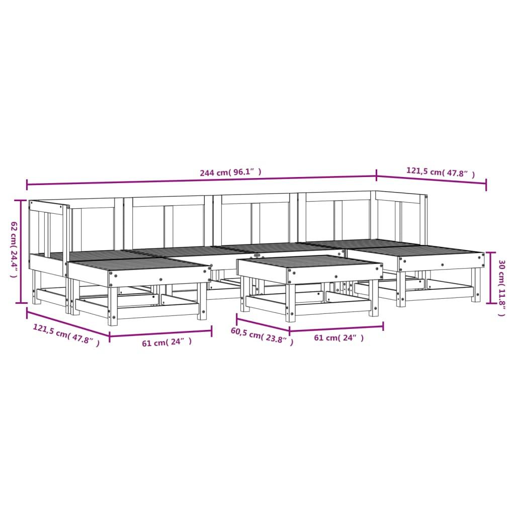 VidaXL set salotto da giardino Legno di pino impregnato  